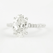 2.5 Carat Oval Lab Diamond Engagement Ring with Pave Hidden Halo - Mivaan Fine Jewelry