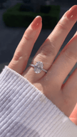 2.5 Carat Oval Lab Diamond Engagement Ring with Pave Hidden Halo - Mivaan Fine Jewelry