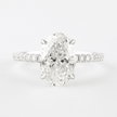 2.5 Carat Oval Lab Diamond Engagement Ring with Pave Hidden Halo - Mivaan Fine Jewelry