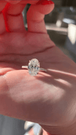 2.5 Carat Oval Lab Diamond Engagement Ring with Pave Hidden Halo - Mivaan Fine Jewelry