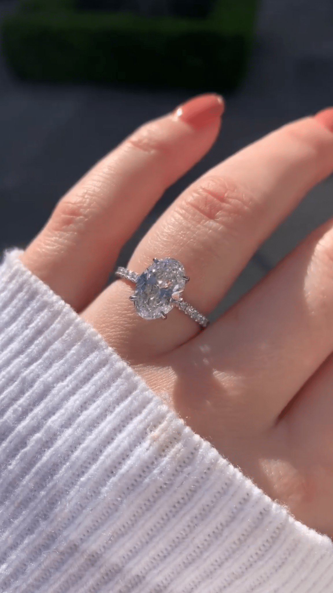 2.5 Carat Oval Lab Diamond Engagement Ring with Pave Hidden Halo - Mivaan Fine Jewelry