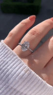 2.5 Carat Oval Lab Diamond Engagement Ring with Pave Hidden Halo - Mivaan Fine Jewelry