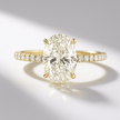 2.5 Carat Oval Lab Diamond Engagement Ring with Pave Hidden Halo - Mivaan Fine Jewelry