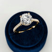 2.5 Carat Round Lab Grown Diamond Engagement Ring with Pavé Band - Mivaan Fine Jewelry