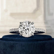 2.5 Carat Round Lab Grown Diamond Engagement Ring with Pavé Band - Mivaan Fine Jewelry