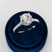 2.5 Carat Round Lab Grown Diamond Engagement Ring with Pavé Band - Mivaan Fine Jewelry