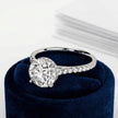 2.5 Carat Round Lab Grown Diamond Engagement Ring with Pavé Band - Mivaan Fine Jewelry
