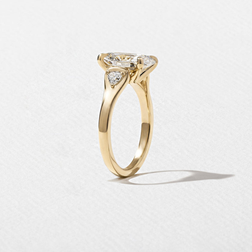 2.50 Carat Cushion Cut Lab Grown Diamond Three Stone Ring - Mivaan Fine Jewelry