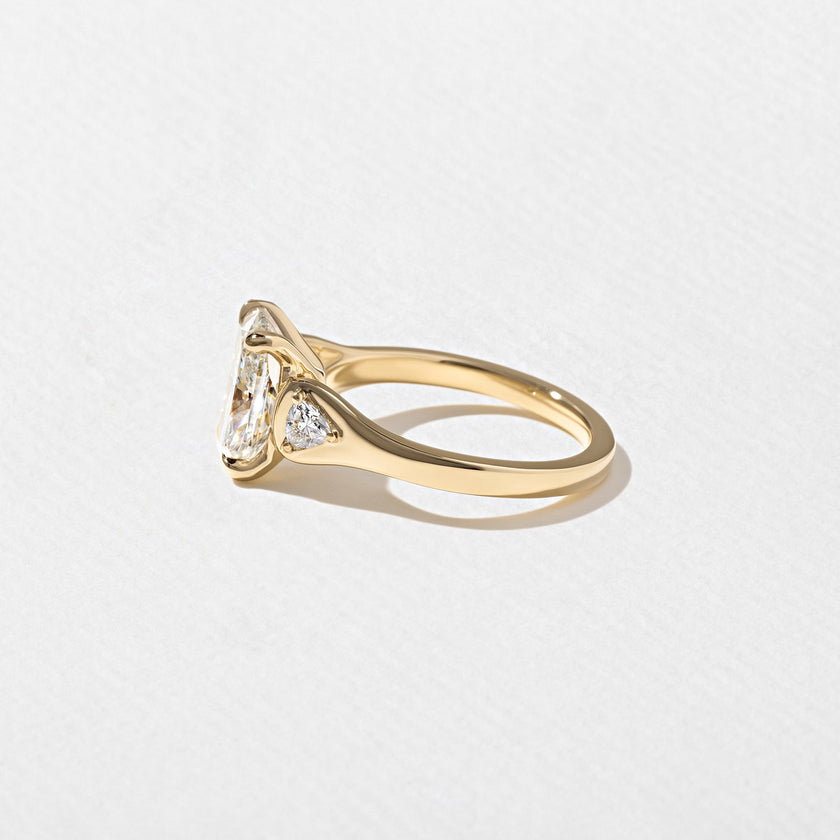 2.50 Carat Cushion Cut Lab Grown Diamond Three Stone Ring - Mivaan Fine Jewelry