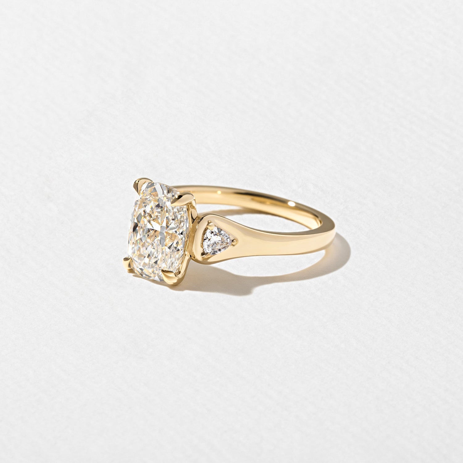 2.50 Carat Cushion Cut Lab Grown Diamond Three Stone Ring - Mivaan Fine Jewelry