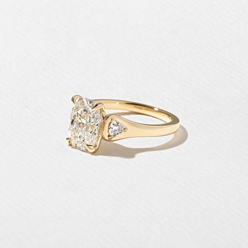 2.50 Carat Cushion Cut Lab Grown Diamond Three Stone Ring - Mivaan Fine Jewelry