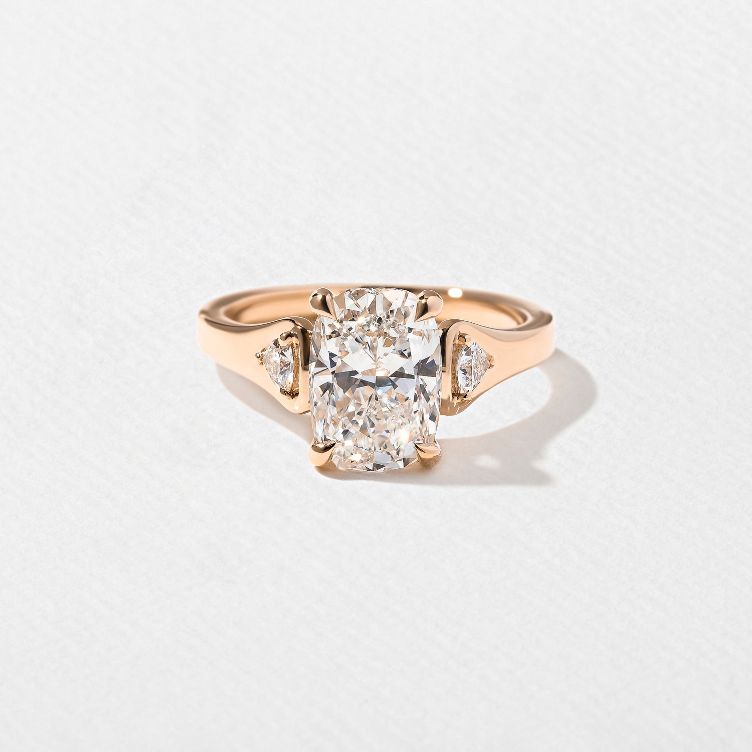 2.50 Carat Cushion Cut Lab Grown Diamond Three Stone Ring - Mivaan Fine Jewelry