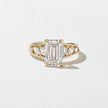 2.50 Carat Emerald Cut Lab Grown Diamond Ring with Side Stones in 18K Solid Gold - Mivaan Fine Jewelry
