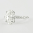 2.50 Carat Oval Cut Diamond Ring Hidden Halo Pave Prong Set - Mivaan Fine Jewelry