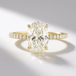 2.50 Carat Oval Cut Diamond Ring Hidden Halo Pave Prong Set - Mivaan Fine Jewelry