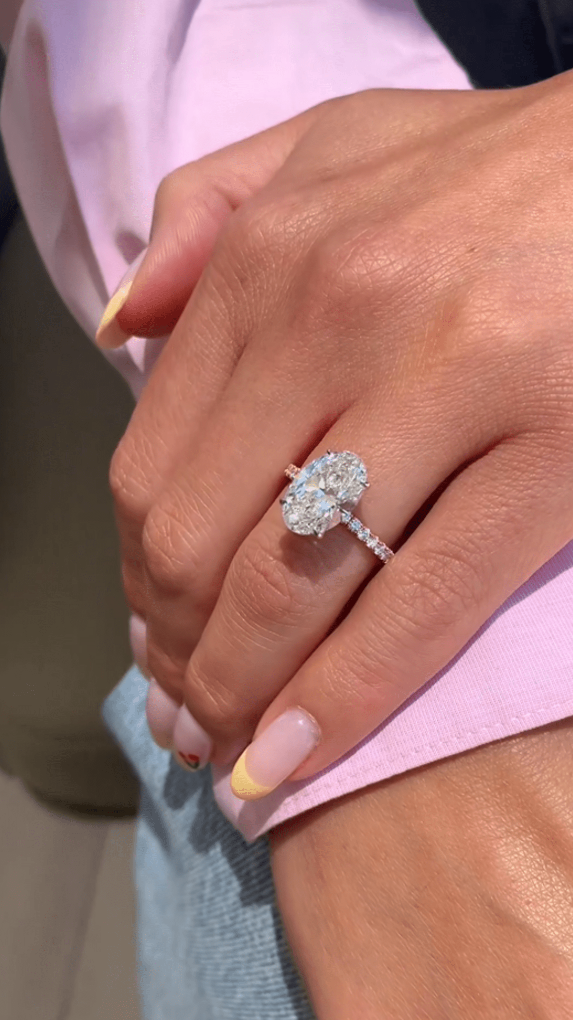 2.50 Carat Oval Cut Diamond Ring Hidden Halo Pave Prong Set - Mivaan Fine Jewelry