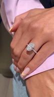 2.50 Carat Oval Cut Diamond Ring Hidden Halo Pave Prong Set - Mivaan Fine Jewelry