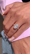 2.50 Carat Oval Cut Diamond Ring Hidden Halo Pave Prong Set - Mivaan Fine Jewelry
