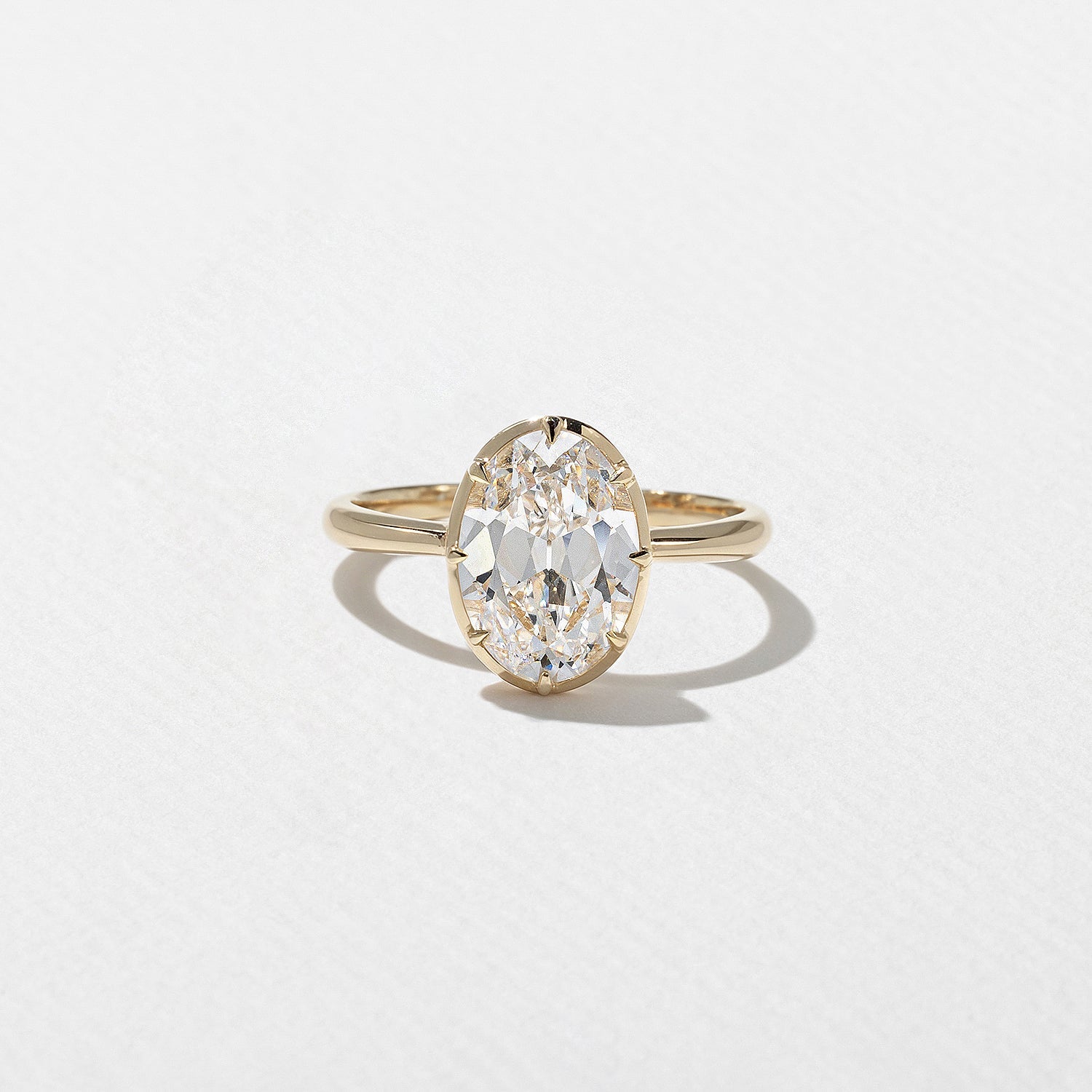 2.50 Carat Oval Cut Lab Grown Diamond Ring in 14K Solid Gold - Mivaan Fine Jewelry