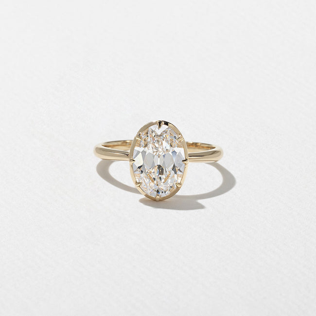 2.50 Carat Oval Cut Lab Grown Diamond Ring in 14K Solid Gold - Mivaan Fine Jewelry