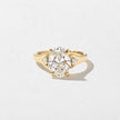 2.50 Carat Oval Cut Lab Grown Diamond Ring with Trillion Side Stones in 14K Solid Gold - Mivaan Fine Jewelry