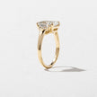2.50 Carat Radiant Cut Lab Grown Diamond Three Stone Ring in 14K Yellow Gold - Mivaan Fine Jewelry