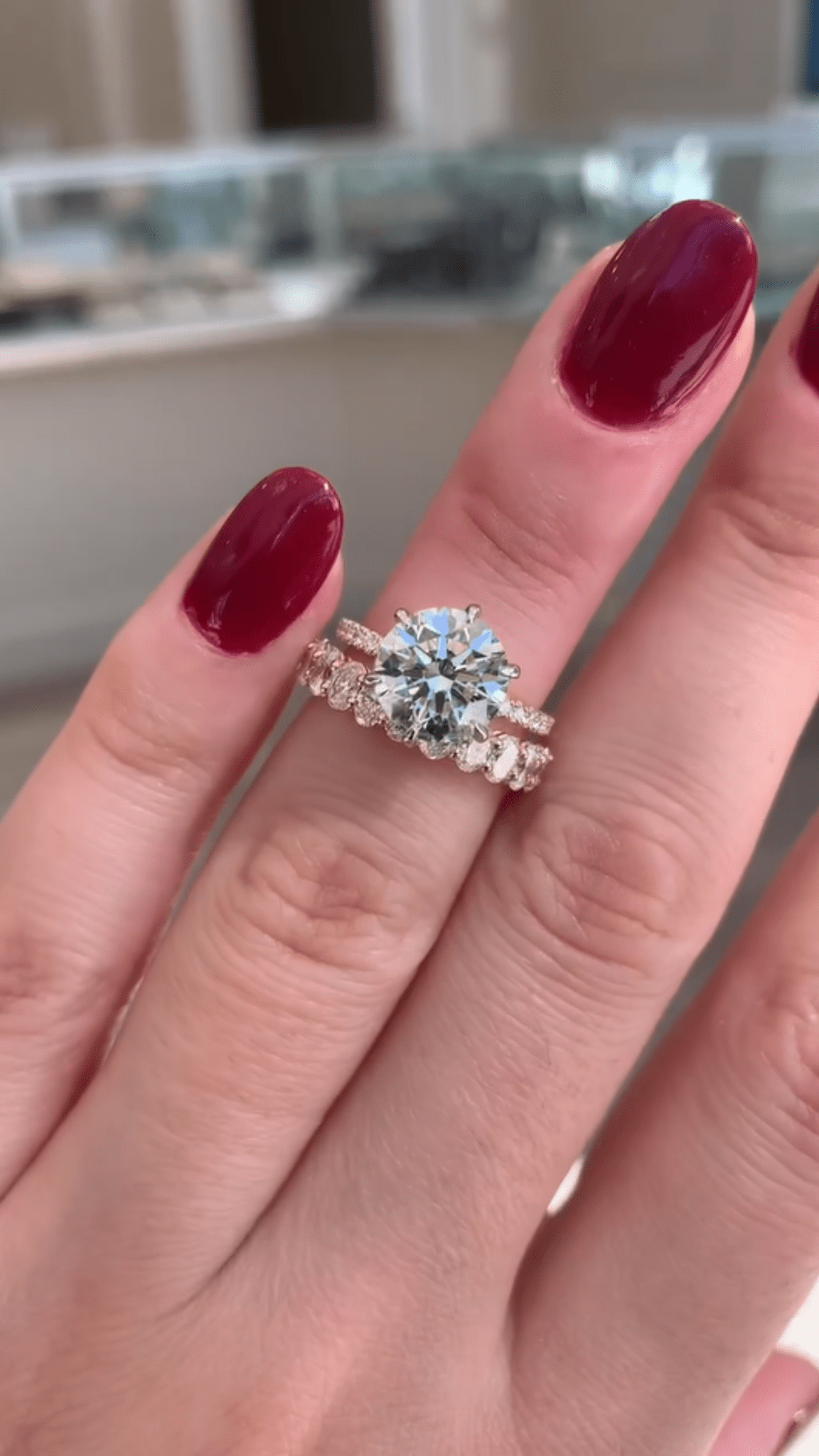 2.50 Carat Round Cut Diamond Engagement Ring 6 Prong Pave Band - Mivaan Fine Jewelry