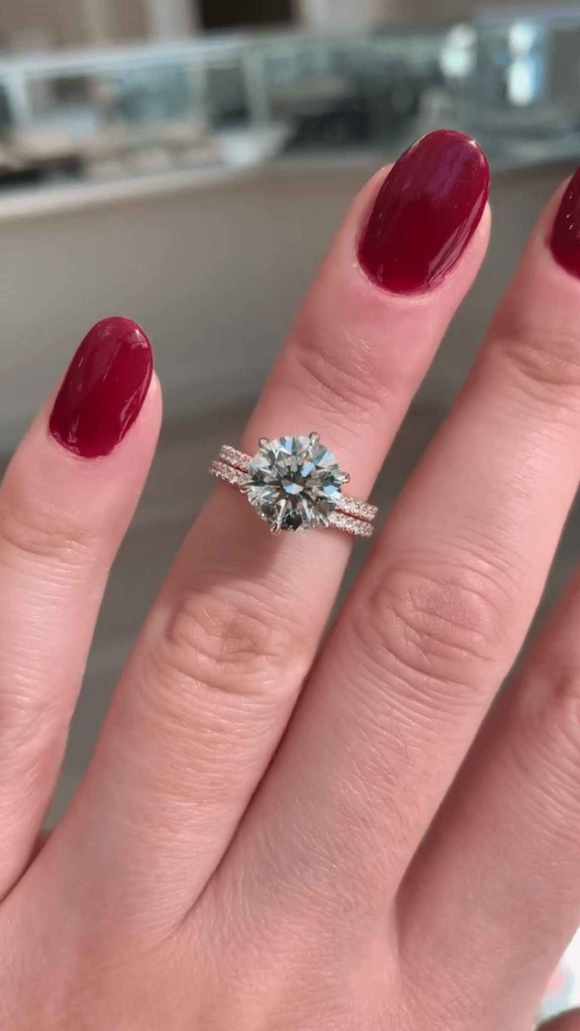 2.50 Carat Round Cut Diamond Engagement Ring 6 Prong Pave Band - Mivaan Fine Jewelry