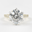 2.50 Carat Round Cut Diamond Engagement Ring 6 Prong Pave Band - Mivaan Fine Jewelry