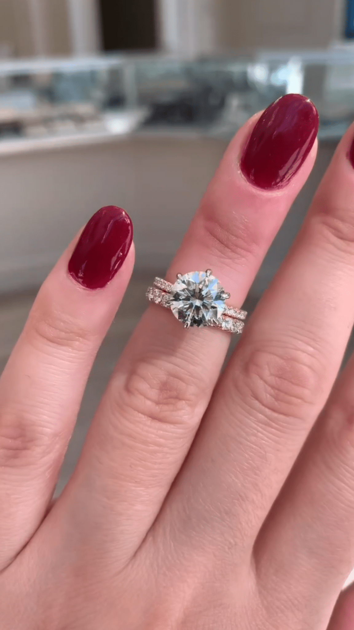 2.50 Carat Round Cut Diamond Engagement Ring 6 Prong Pave Band - Mivaan Fine Jewelry