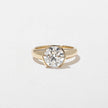 2.50 Carat Round Cut Lab Grown Diamond Half Bezel Set Ring in 14K Solid Gold - Mivaan Fine Jewelry