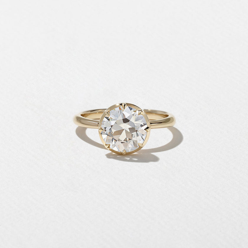 2.50 Carat Round Cut Lab Grown Diamond Solitaire Ring in 14K Solid Gold - Mivaan Fine Jewelry