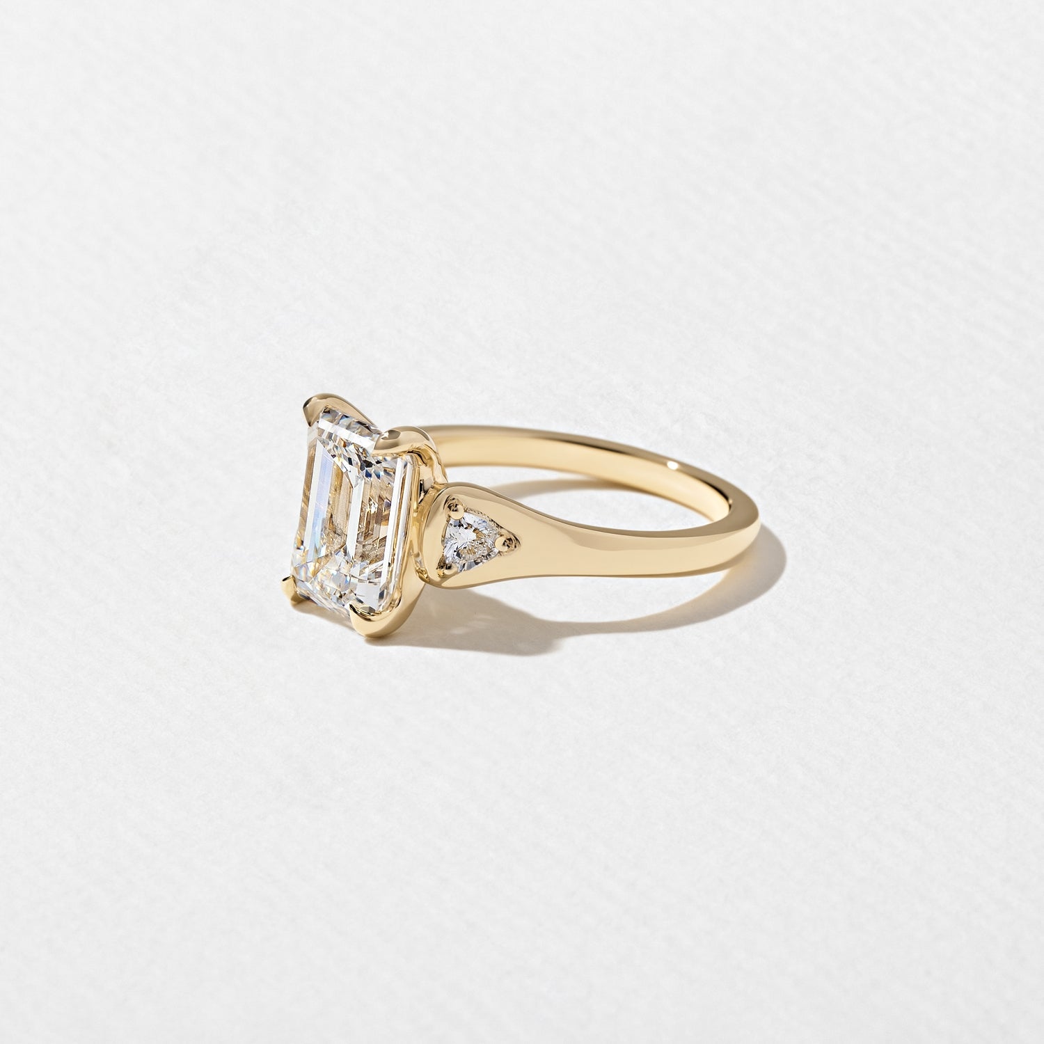 2.85 Carat Emerald Cut Lab Diamond Engagement Ring - Mivaan Fine Jewelry