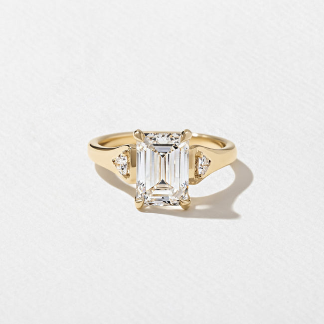 2.85 Carat Emerald Cut Lab Diamond Engagement Ring - Mivaan Fine Jewelry