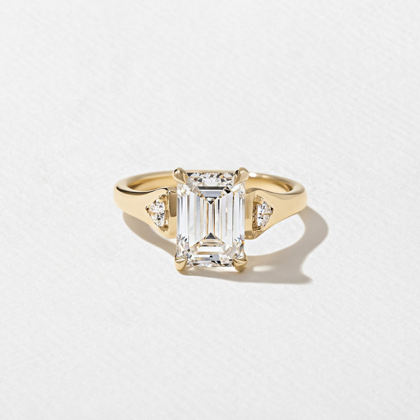 2.85 Carat Emerald Cut Lab Diamond Engagement Ring - Mivaan Fine Jewelry