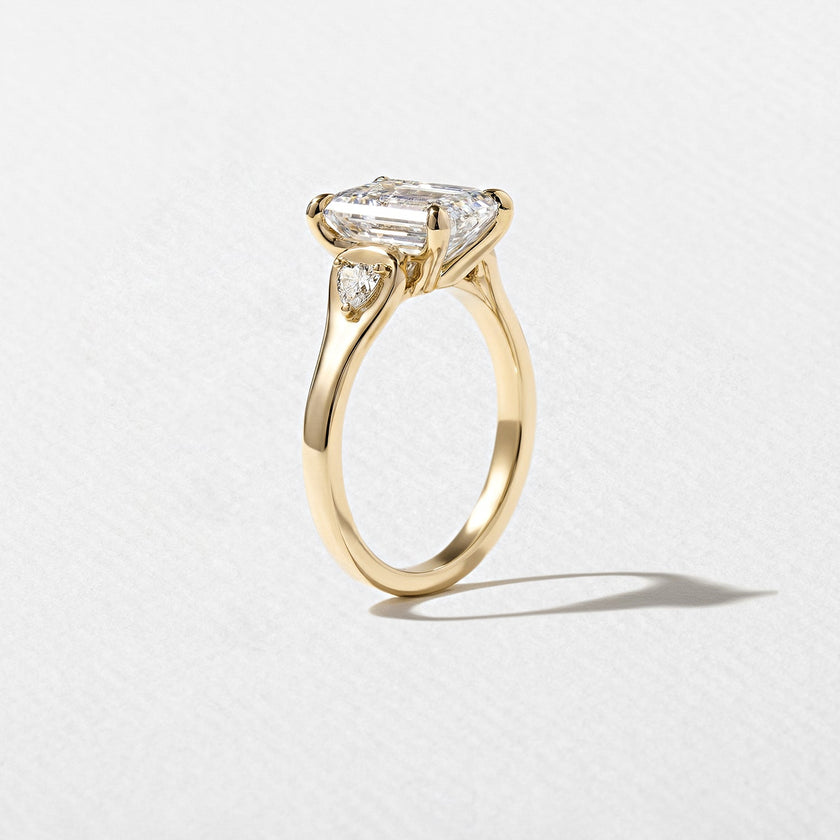2.85 Carat Emerald Cut Lab Diamond Engagement Ring - Mivaan Fine Jewelry