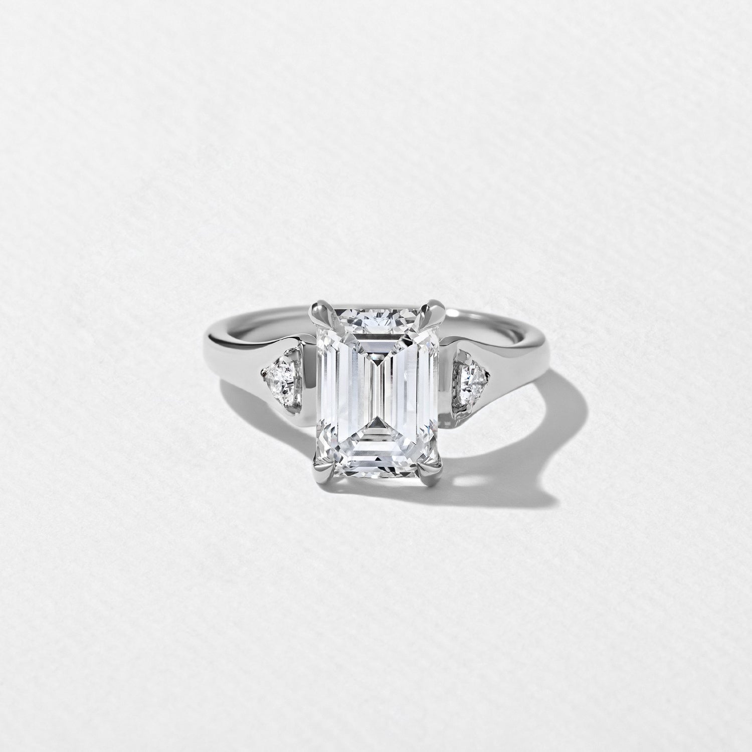 2.85 Carat Emerald Cut Lab Diamond Engagement Ring - Mivaan Fine Jewelry