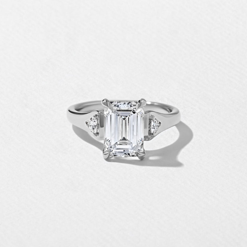 2.85 Carat Emerald Cut Lab Diamond Engagement Ring - Mivaan Fine Jewelry