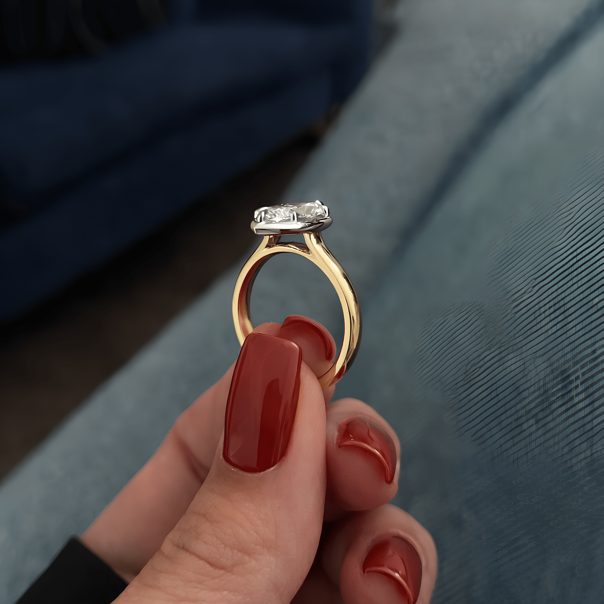 2CT Marquise Cut Lab Grown Diamond Engagement Ring for Women - Mivaan Fine Jewelry