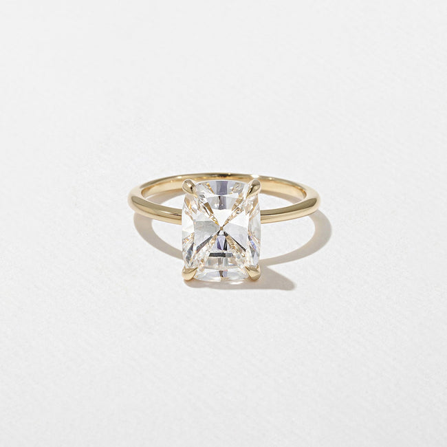 3 Carat Cushion Cut Lab Diamond Solitaire Ring in Solid Gold - Mivaan Fine Jewelry