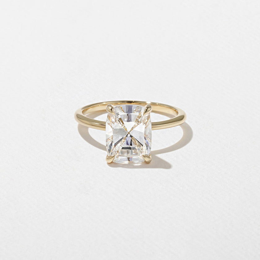 3 Carat Cushion Cut Lab Diamond Solitaire Ring in Solid Gold - Mivaan Fine Jewelry