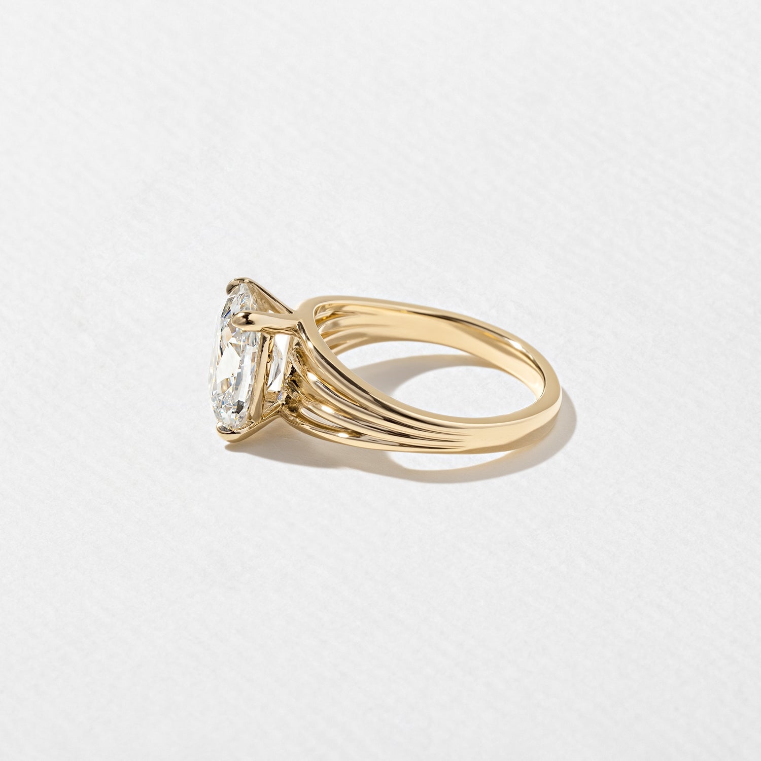3 Carat Cushion Cut Lab Diamond Solitaire Ring Multi Band Ring - Mivaan Fine Jewelry