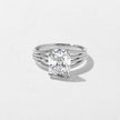 3 Carat Cushion Cut Lab Diamond Solitaire Ring Multi Band Ring - Mivaan Fine Jewelry