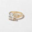 3 Carat Cushion Cut Lab Diamond Solitaire Ring Multi Band Ring - Mivaan Fine Jewelry