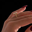 3 Carat Elongated Cushion Cut Lab Grown Diamond Ring 14K Solid Gold - Mivaan Fine Jewelry