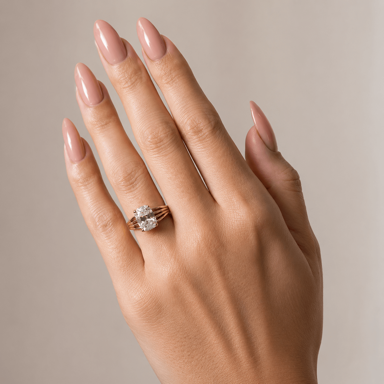 3 Carat Elongated Cushion Cut Lab Grown Diamond Solitaire Ring