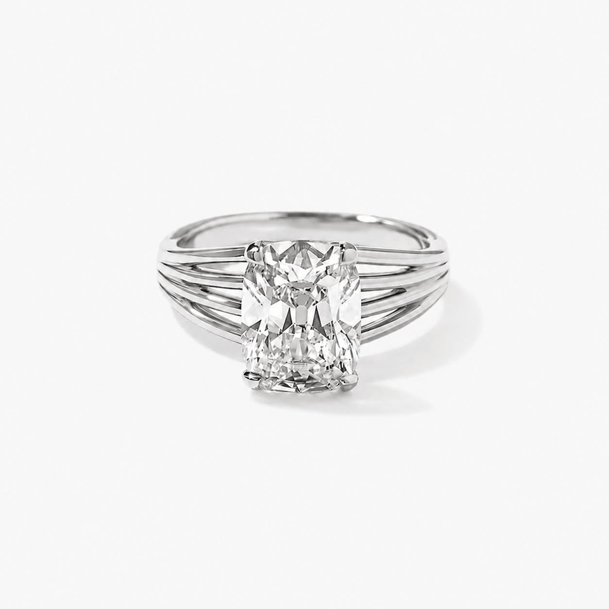 3 Carat Elongated Cushion Cut Lab Grown Diamond Solitaire Ring - Mivaan Fine Jewelry