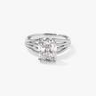 3 Carat Elongated Cushion Cut Lab Grown Diamond Solitaire Ring - Mivaan Fine Jewelry