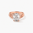 3 Carat Elongated Cushion Cut Lab Grown Diamond Solitaire Ring - Mivaan Fine Jewelry