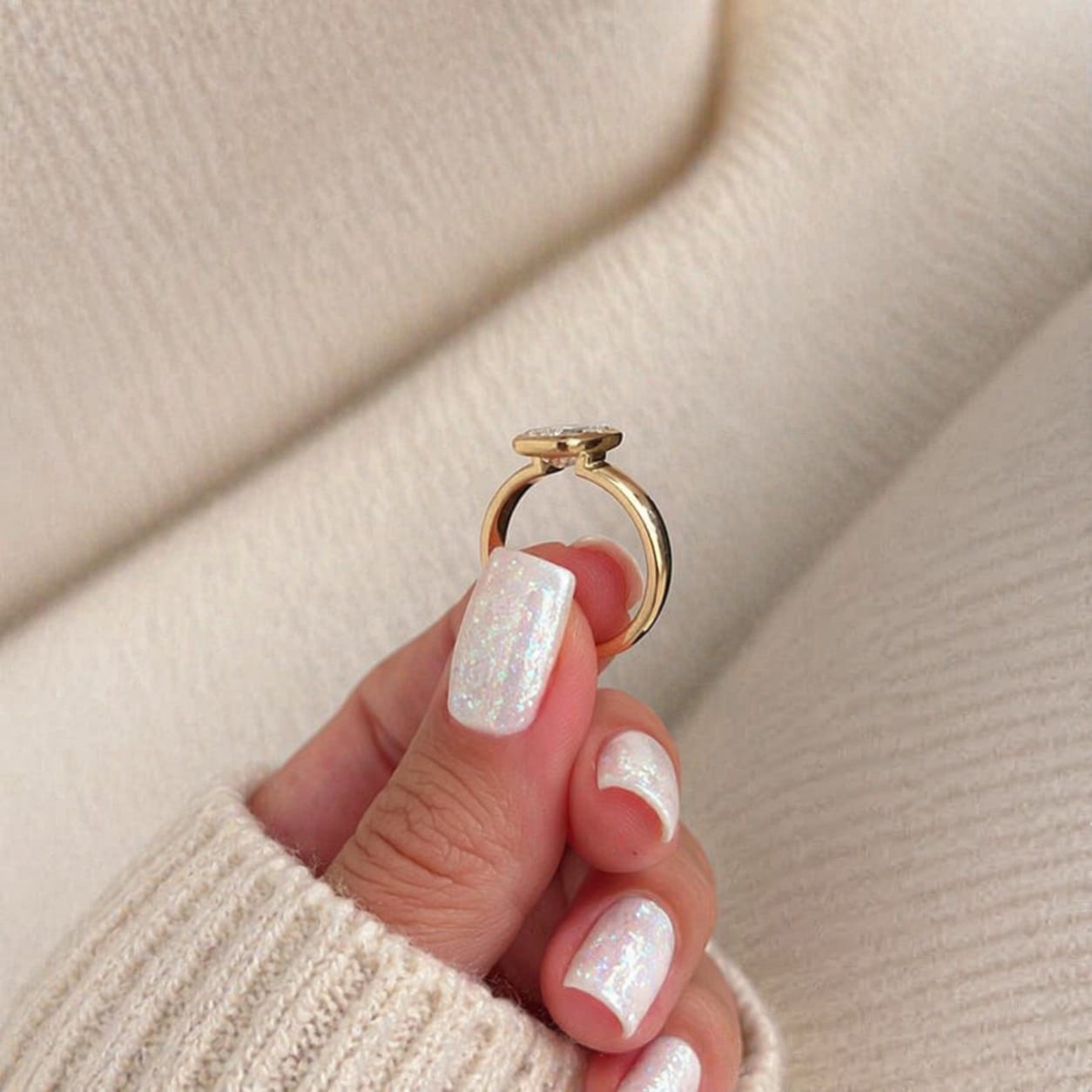 3 Carat Emerald Cut Lab Grown Diamond Ring in 14K Yellow Gold Bezel Setting - Mivaan Fine Jewelry